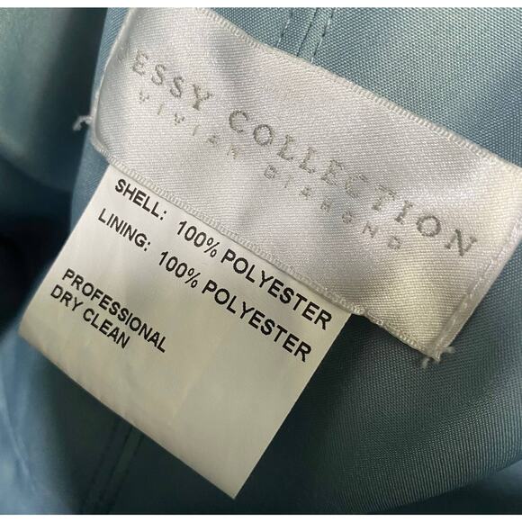 Dessy Collection Gown Pleated Bodice Sweetheart Neckline Maxi Silver Mint NEW 10 - Picture 6 of 9